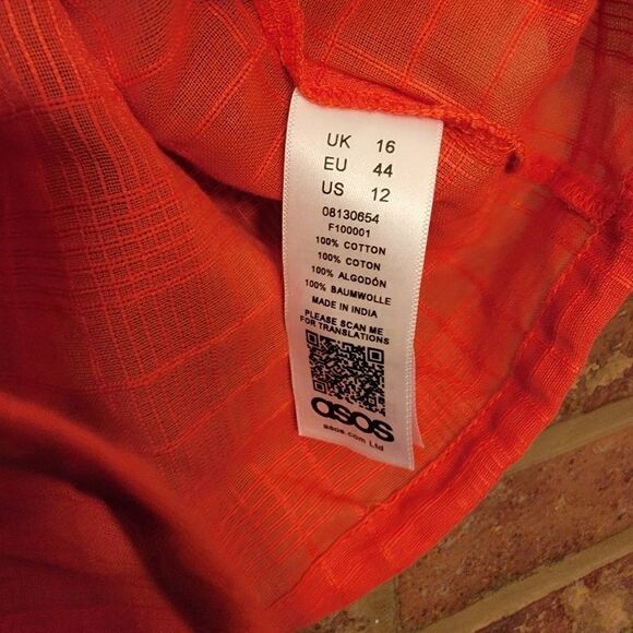 ASOS crop button down coral tank size 12 NWT - Picture 3 of 4